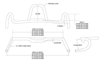 Gravel Handlebar dimensions