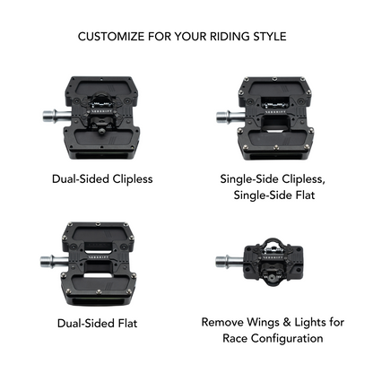 Arclight PRO Clipless Pedals With Lights